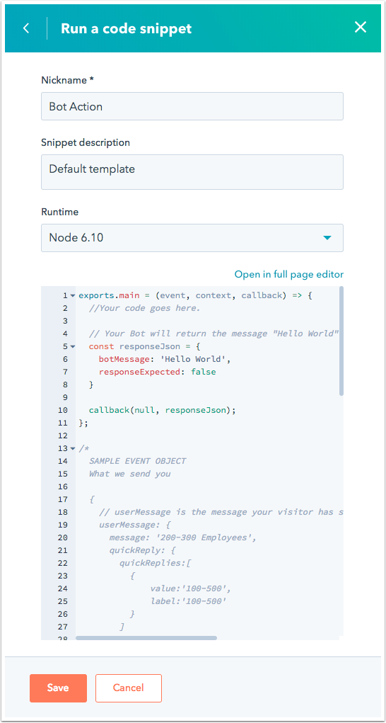 run-a-code-snippet-editor